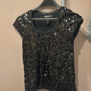 INC petite sequin black shirt $15 new years !!
